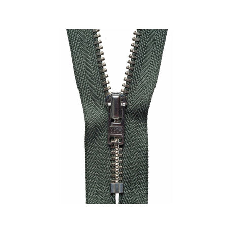 YKK Metal Trouser Zip 15 cm Spruce Green