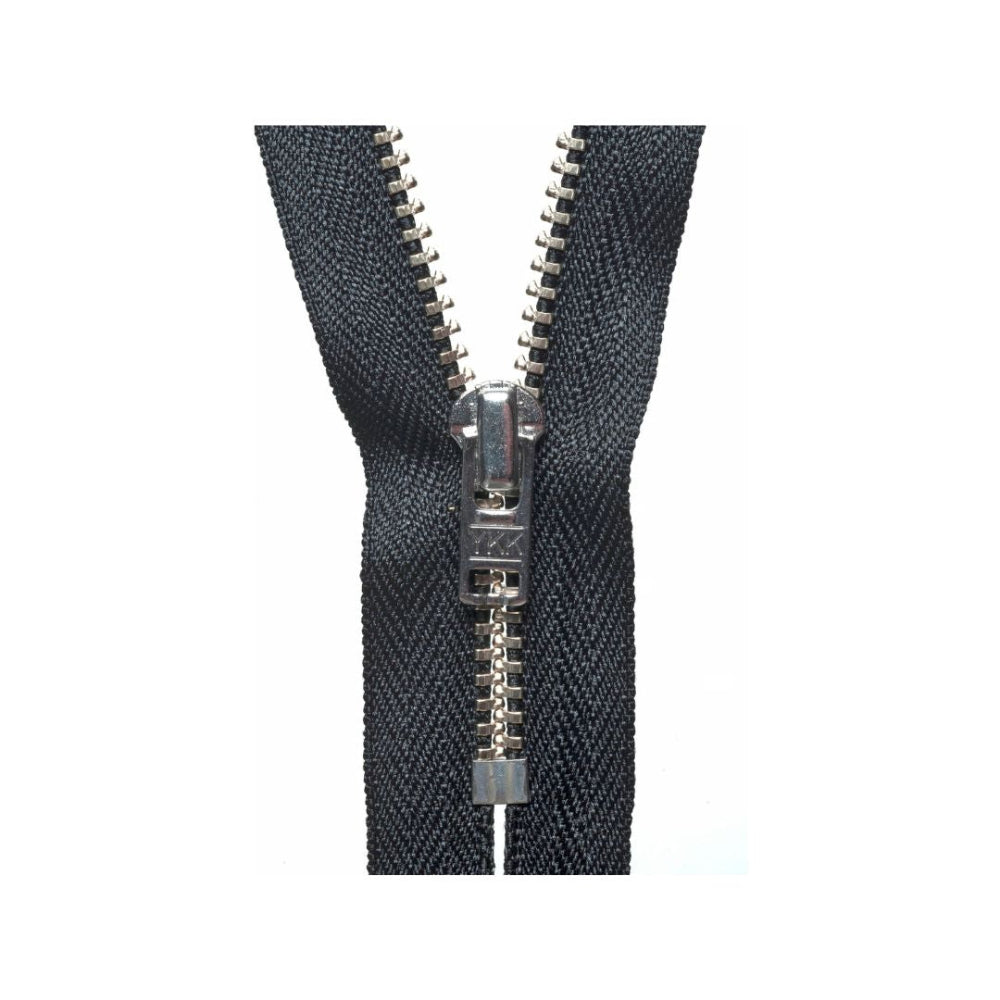 YKK Metal Trouser Zip 18 cm Black