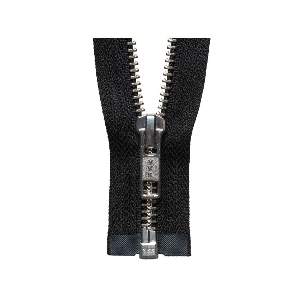 YKK Nickel Free Metal Open End Zip 66 cm Black