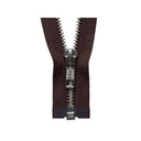 YKK Nickel Free Metal Open End Zip 66 cm Brown