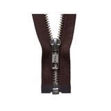 YKK Nickel Free Metal Open End Zip 66 cm Brown