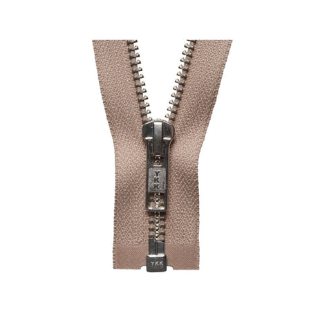YKK Nickel Free Metal Open End Zip 66 cm Fawn