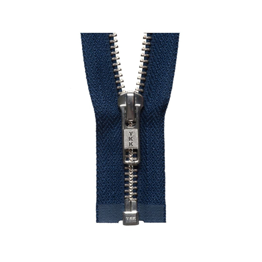 YKK Nickel Free Metal Open End Zip 66 cm Navy