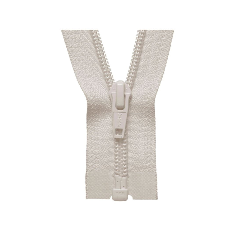 YKK Nylon Open End Zip 56 cm Ivory