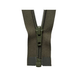 YKK Nylon Open End Zip 56 cm Khaki