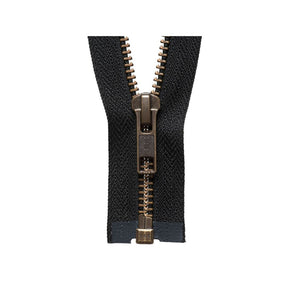 YKk Strong Metal Tooth Open End Zip 66 cm Black