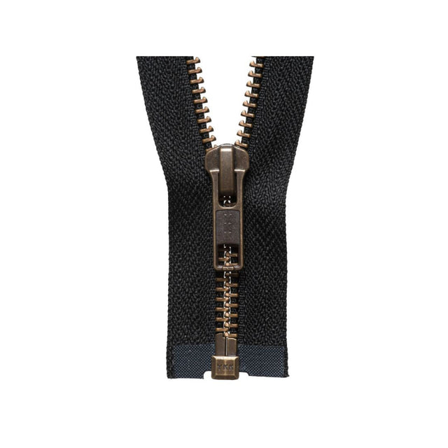 YKk Strong Metal Tooth Open End Zip 66 cm Black