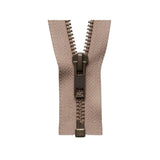 YKK Strong Metal Tooth Open End Zip 66 cm Fawn
