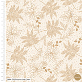 Classic Christmas Fabric Christmas Leaf Cream