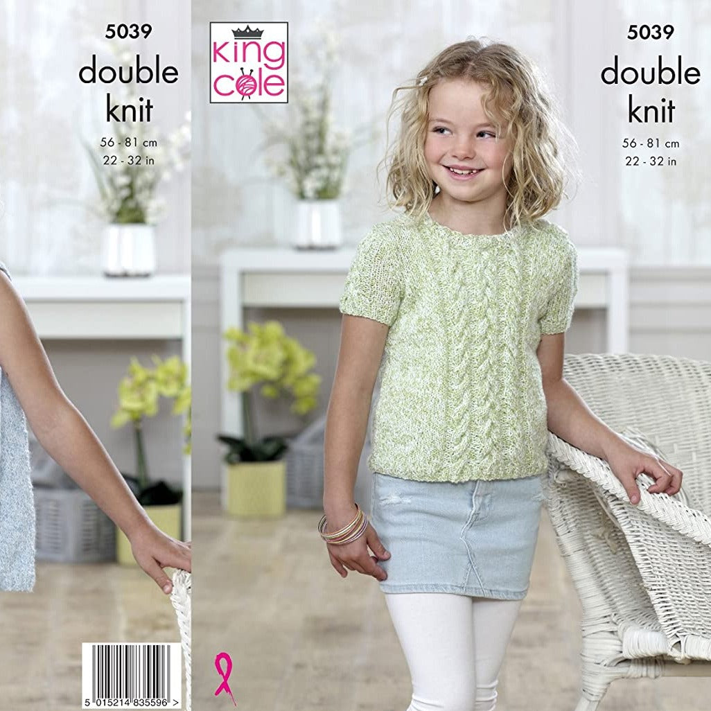 King Cole Kids DK Knitting Pattern 5039