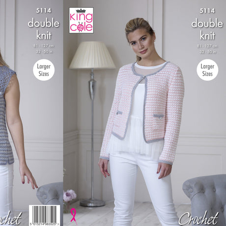 King Cole Ladies DK Crochet Pattern 5114