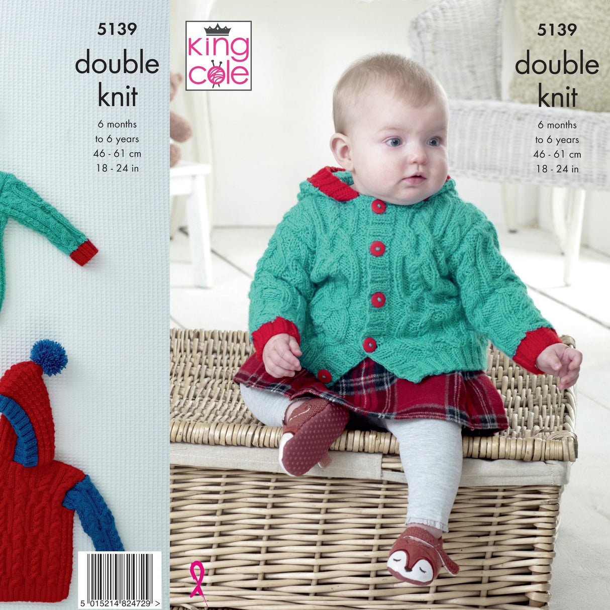 King Cole Kids DK Knitting Pattern 5139