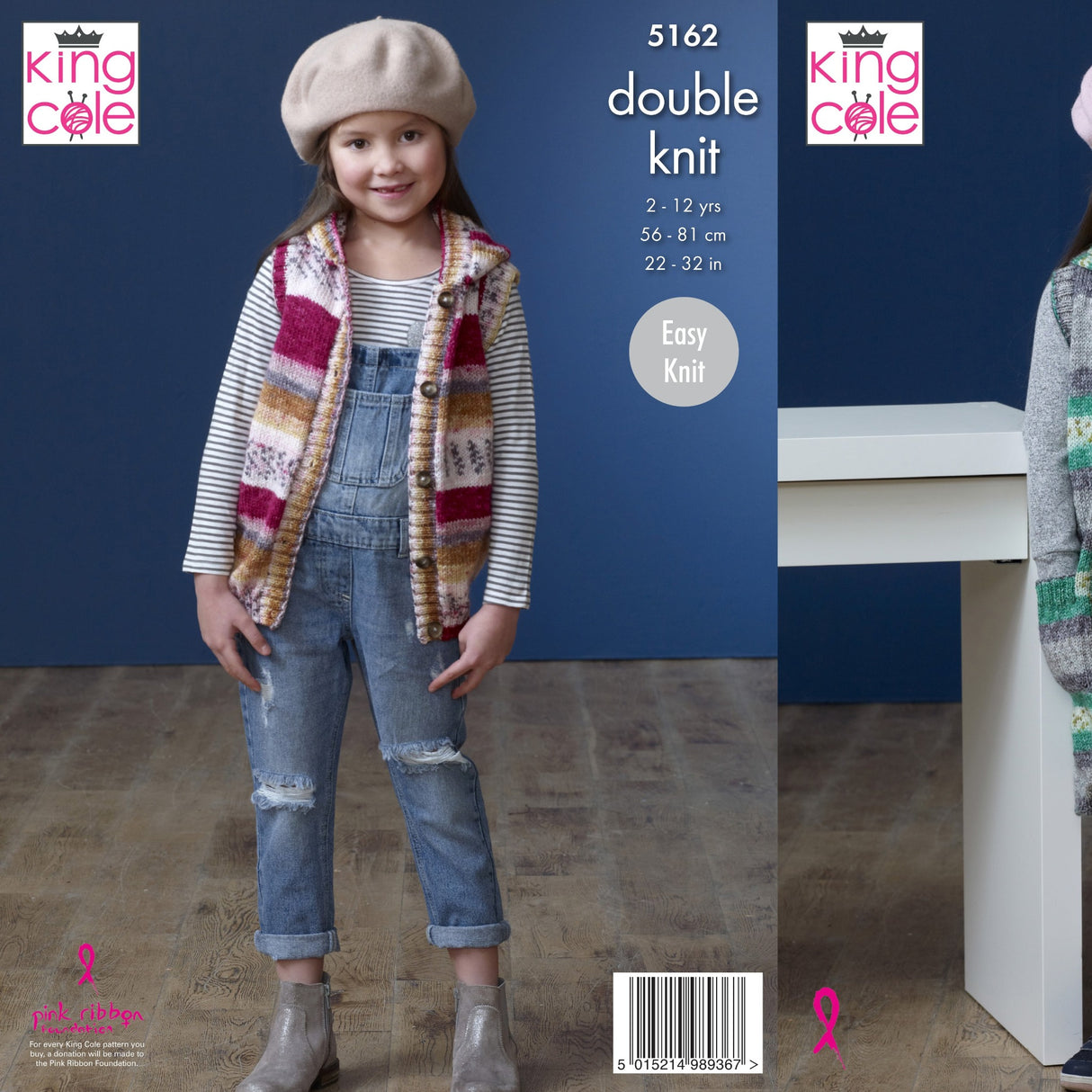 King Cole Kids Waistcoat DK Pattern 5162