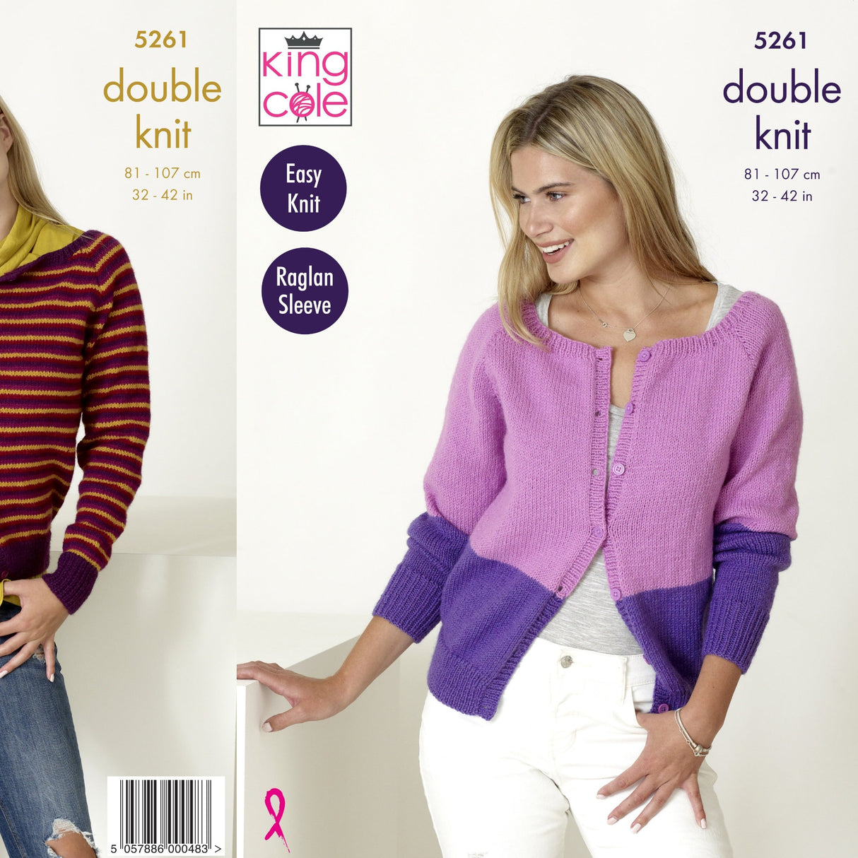 King Cole Ladies Cardigan DK Pattern 5261
