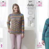 King Cole Ladies Chunky Knitting Pattern 5277