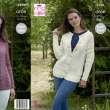 King Cole Ladies Aran Knitting Pattern 5299