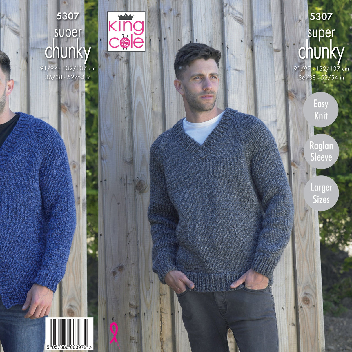 King Cole Mens Super Chunky Knitting Pattern 5307