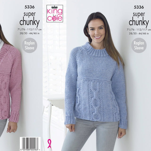King Cole Ladies Super Chunky Knitting Pattern 5336
