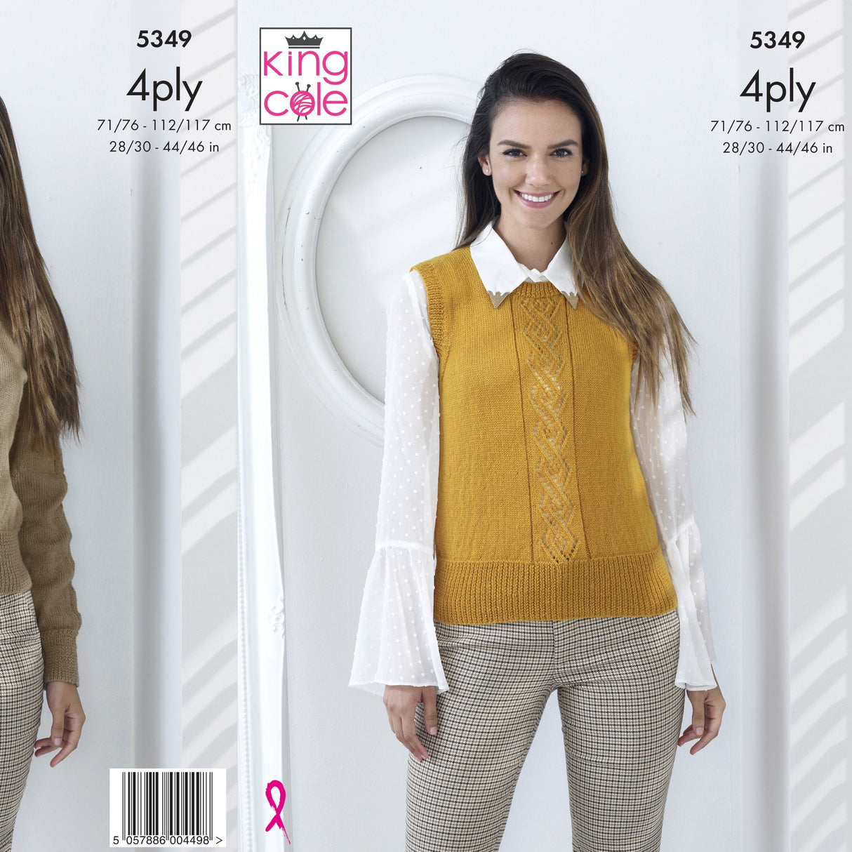 King Cole Ladies 4 Ply Knitting Pattern 5349