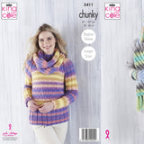 King Cole Riot Chunky Knitting Pattern 5411