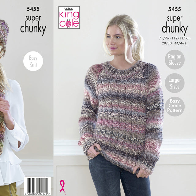King Cole Super Chunky Sweater Pattern 5455
