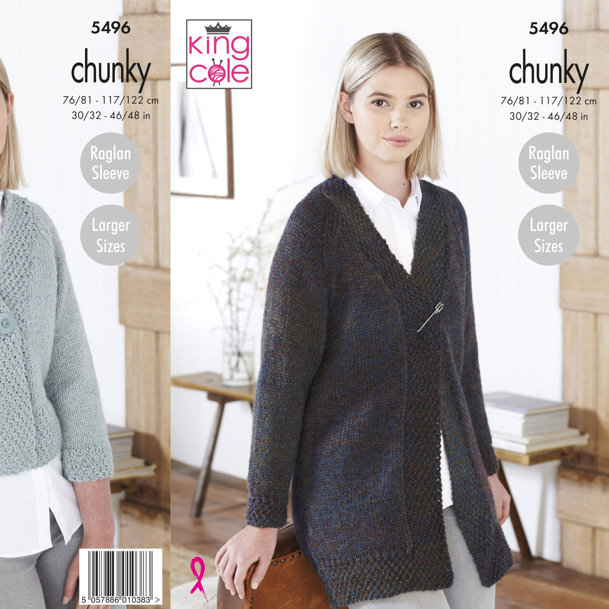 King Cole Ladies Chunky Knitting Pattern 5496