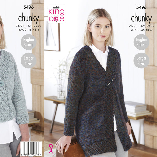 King Cole Ladies Chunky Knitting Pattern 5496