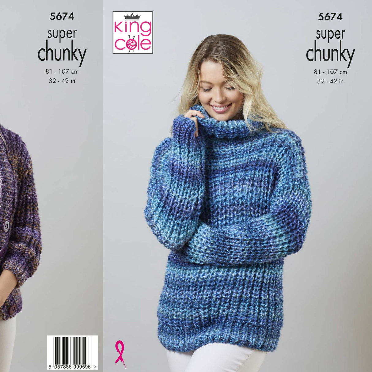 King Cole Super Chunky Knitting Pattern 5674 Wool n Stuff