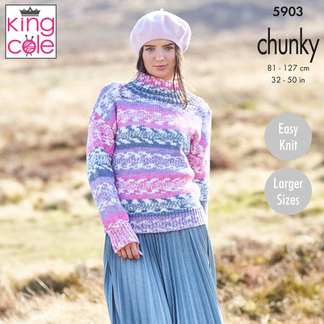 King Cole Nordic Chunky Knitting Pattern 5903