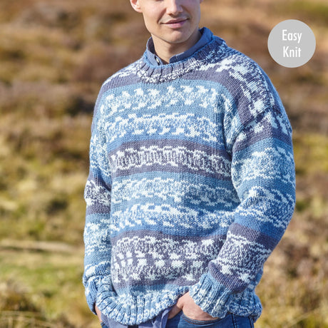 King Cole Mens Chunky Jumper Pattern 5910