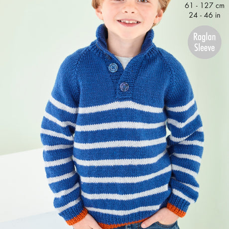 King Cole Kids DK Sweater Pattern 5939