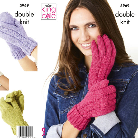 King Cole Glove DK Knitting Pattern 5969