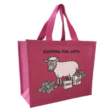 Vanessa Bee Shopping for Wool Bag Dark Pink