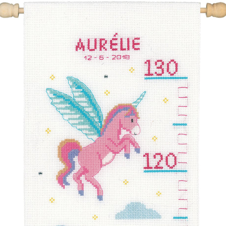 Princess & Unicorn Height Chart Cross Stitch Kit