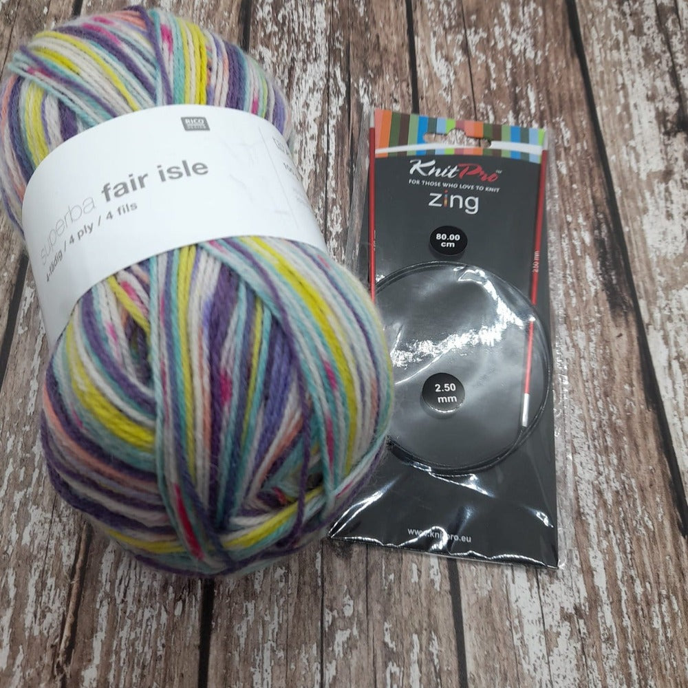 Beginners Sock Knitting Kit Wool n Stuff