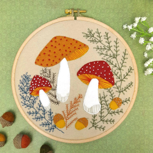 Corinne Lapierre Toadstools Felt Applique Kit