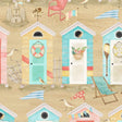 Craft Cotton Company Fabric Beach Huts (17335) 100% Cotton Camper Van and Beach Hut Fabric