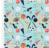 Craft Cotton Company Fabric Get Equipped (2821-05) Team Player Fabric