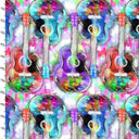 Craft Cotton Company Fabric Guitar (F17998) 100% Cotton Fabric Rhythm & Hues Music