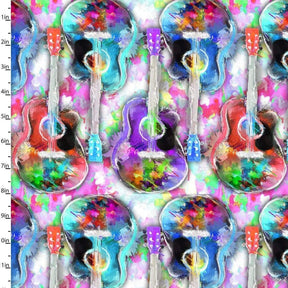 Craft Cotton Company Fabric Guitar (F17998) 100% Cotton Fabric Rhythm & Hues Music