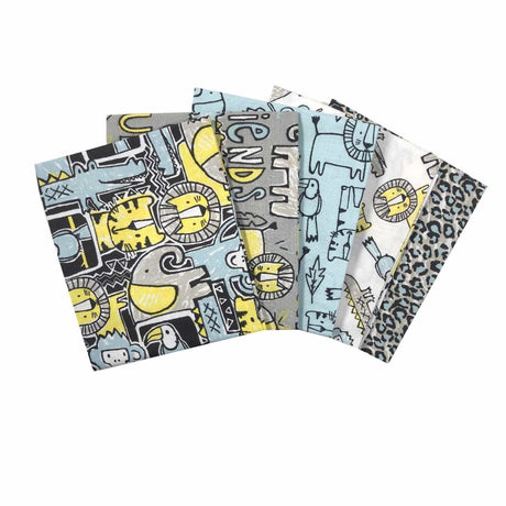 Craft Cotton Company Fabric Jungle Friends Fat Quarter Fabric Bundle