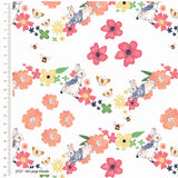Craft Cotton Company Fabric Larger Florals (2727-04) Peter Rabbit Flowers and Dream Fabric