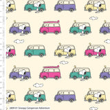 Craft Cotton Company Fabric Snoopy Caravan Adventure (2809-01) Snoopy Dog Fabric