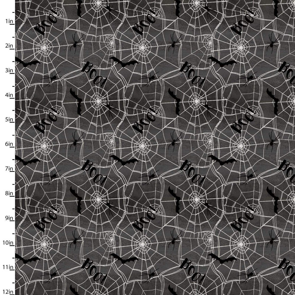 Craft Cotton Company Fabric Spooky Night Spiders Web 100 % Cotton Halloween Fabric