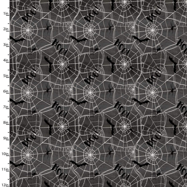 Craft Cotton Company Fabric Spooky Night Spiders Web 100 % Cotton Halloween Fabric