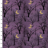 Craft Cotton Company Fabric Spooky Night Woodland 100 % Cotton Halloween Fabric