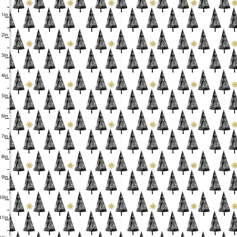 Craft Cotton Company Fabric Trees (18092) 100% Cotton Peace on Earth Christmas Fabric