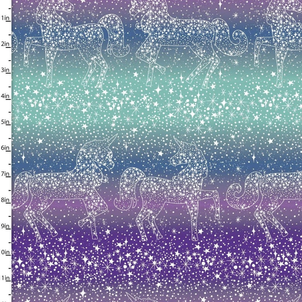 Craft Cotton Company Fabric Unicorn Constellation (F18049) 100% Cotton Starlight Fabric