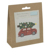 Counted Cross Stitch Christmas Tree Car