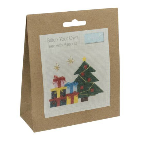 Counted Cross Stitch Kit Christmas Tree Presents
